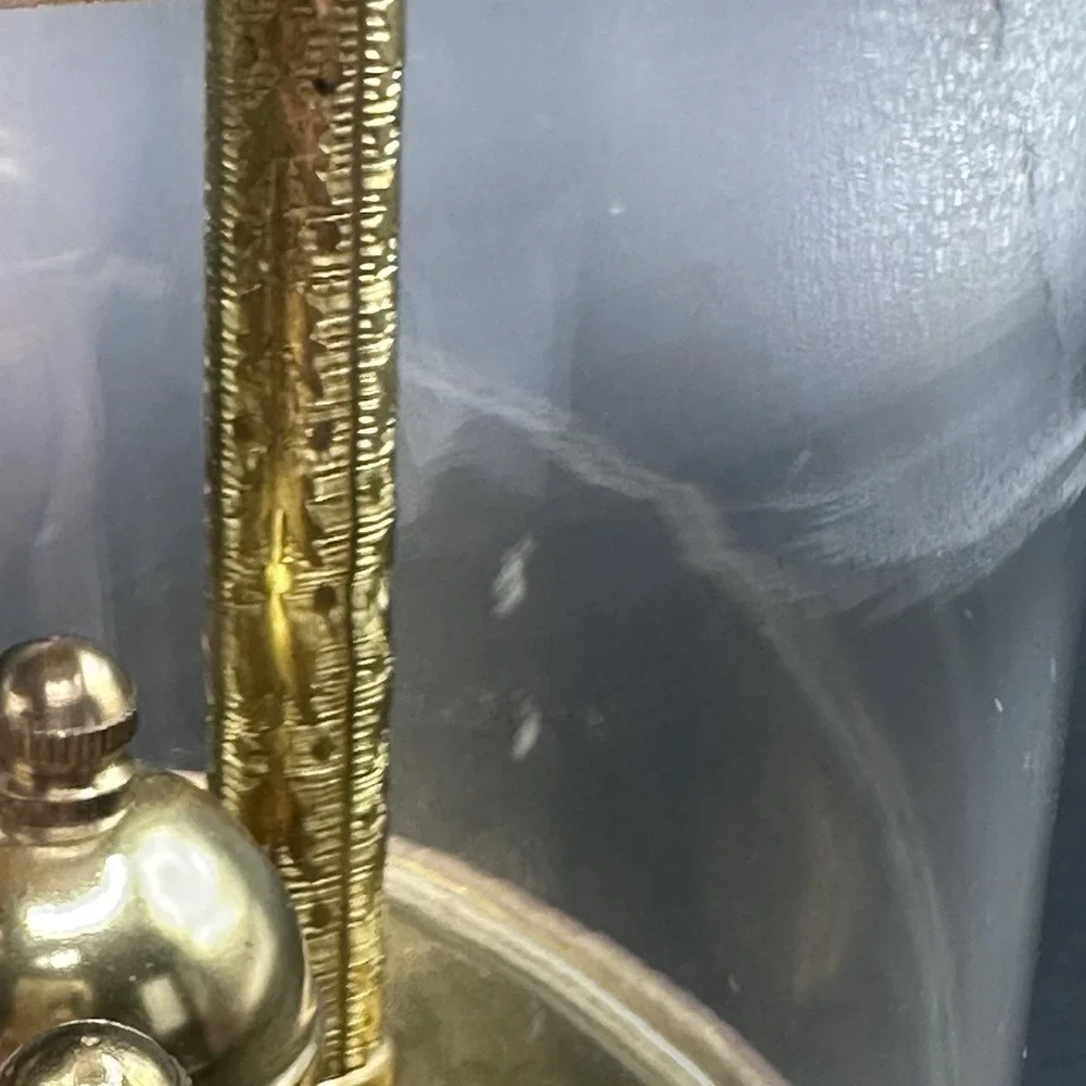 SLOAN German‎ Vintage Anniversary Clock Quartz w Glass Dome battery operated